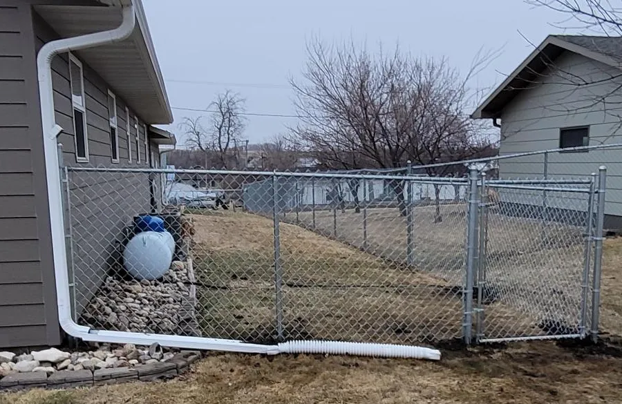 Chain link fence installation
