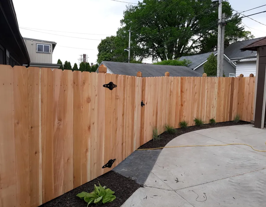 Wood fence installation