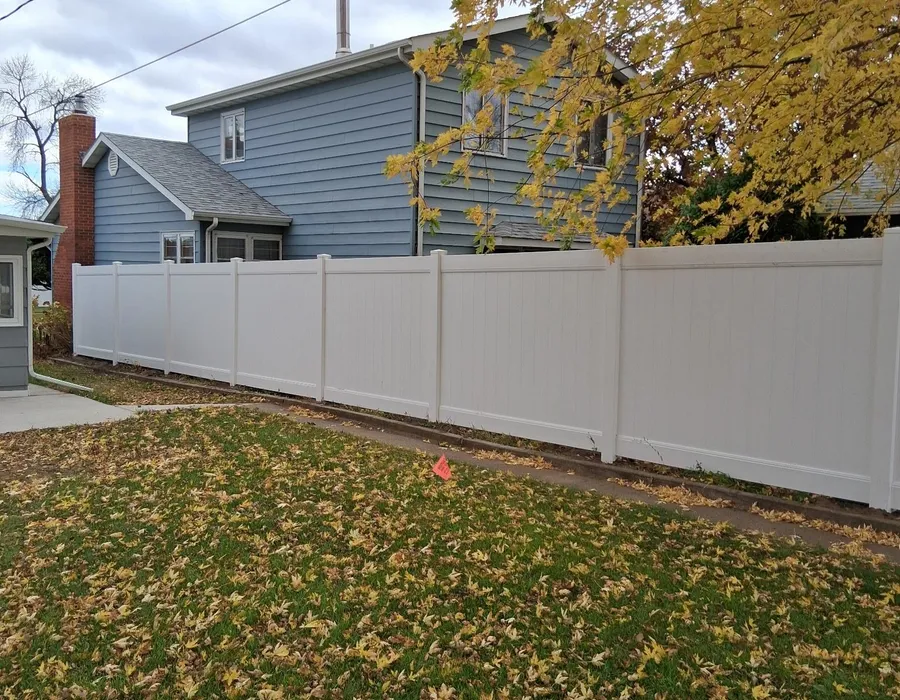 Vinyl fence installation